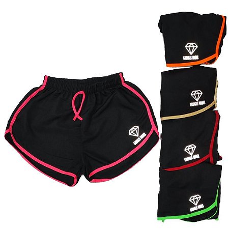 Short Tactel Moda Praia Fitness - Gringas Refletivo