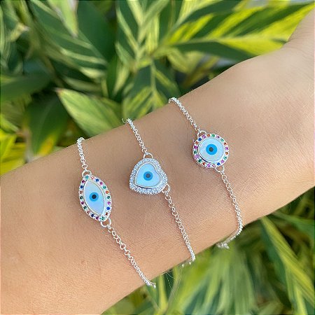 Pulseira Olho Grego Madreperola