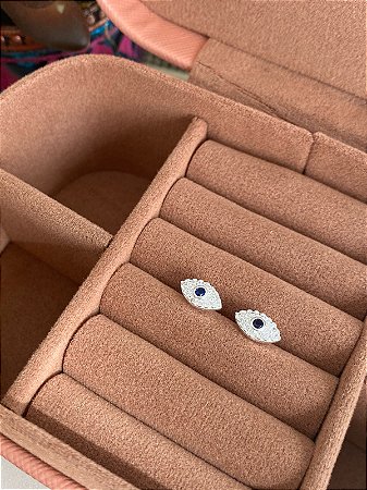 Brinco Olho Grego Cravejado