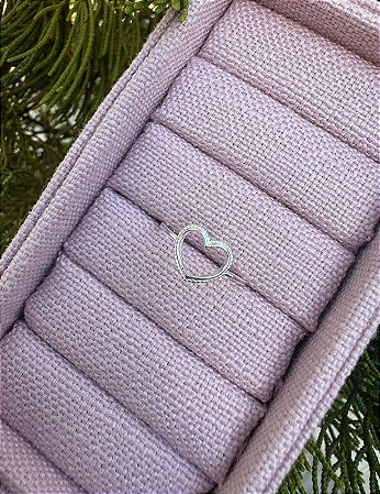 Anel Coração Vazado