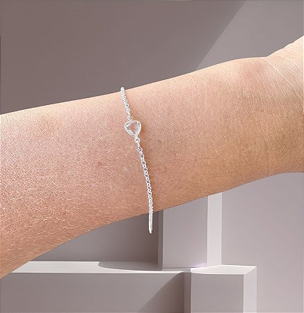 Pulseira Coração Ponto de Luz