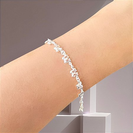 Pulseira Borboleta Cristal