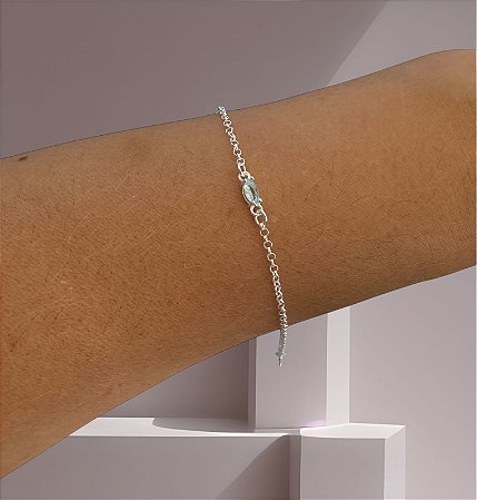 Pulseira Ponto de Luz Navete Azul