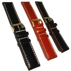 Pulseira de couro exportação MC C/costura branca