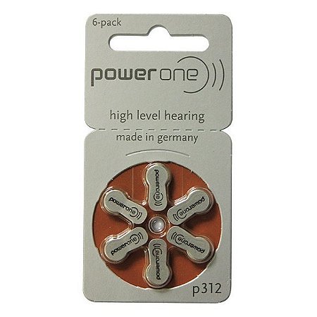 BATERIA AUDITIVA 312 POWERONE 312 C/6PÇS