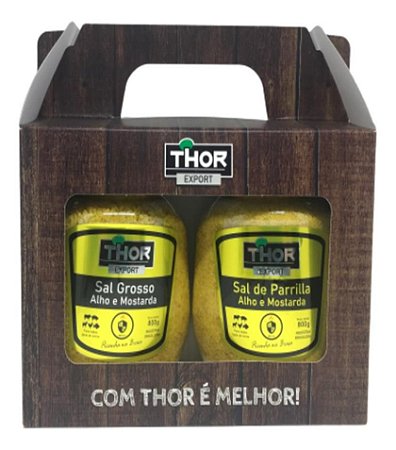 Kit Thor Sal De Parrilla E Grosso Alho E Mostarda 800g