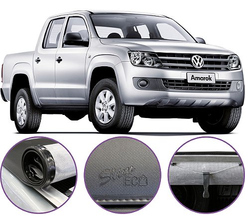 Capota Maritima Flash Cover Amarok Dupla 2010 a 2025 + Par de Suporte