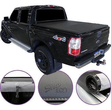 Capota Maritima Flash Cover Ranger Dupla 1994 a 2012 + Par de Suporte