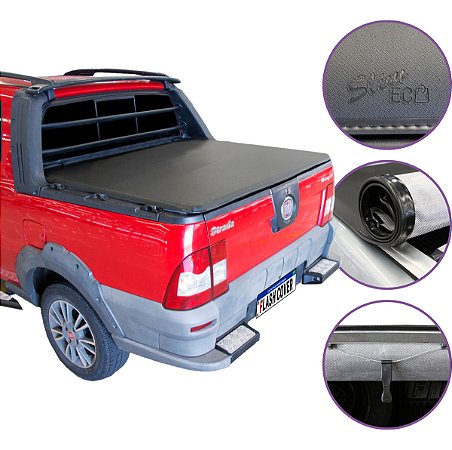 Capota Maritima Flash Cover Strada Dupla Com Estepe 2010 a 2013 + Par de Suporte