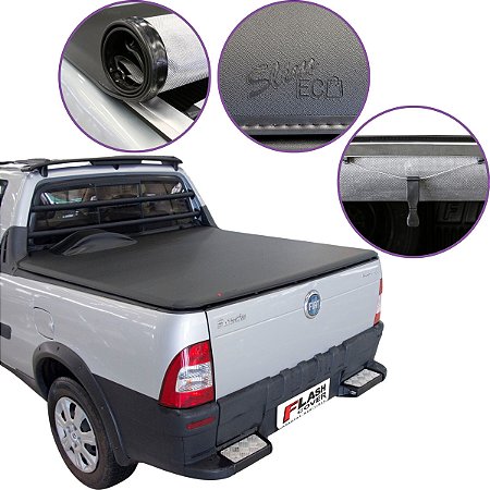 Capota Maritima Flash Cover Strada Estendida Lisa 2010 a 2013 + Par de Suporte