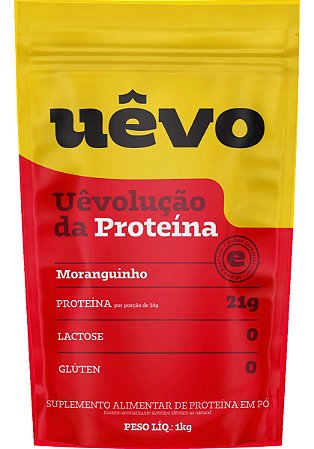 Suplemento Alimentar De Proteína Em Pó Uêvo Moranguinho 1kg