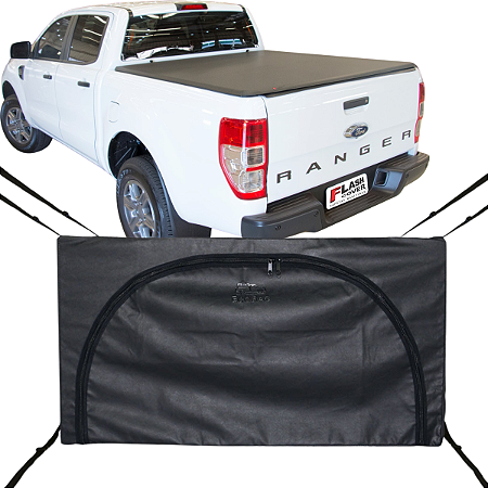 Bolsa Flash Cover Ecobag Caçamba Ranger Nylon Preto Com Ziper 378L