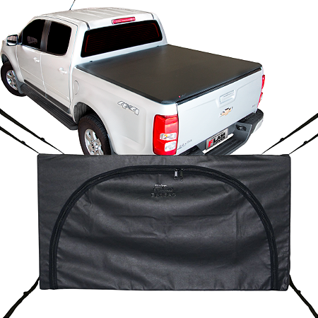 Bolsa Flash Cover Ecobag Caçamba S10 LT LTZ Nylon Preto Com Ziper 378L