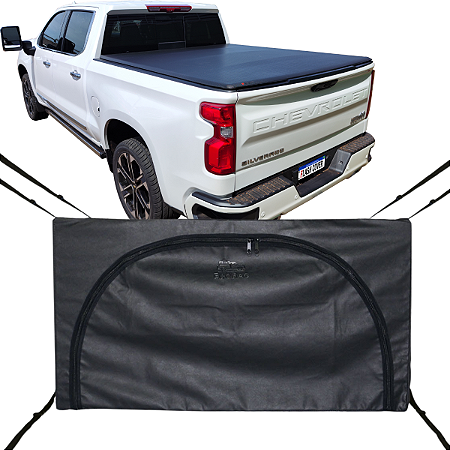 Bolsa Flash Cover Ecobag Caçamba Silverado Nylon Preto Com Ziper 378L