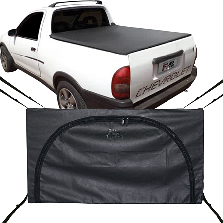 Bolsa Flash Cover Ecobag Caçamba Corsa de Nylon Preto Com Ziper 296L