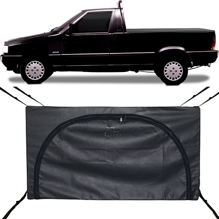 Bolsa Flash Cover Ecobag Caçamba Fiorino de Nylon Preto Com Ziper 296L