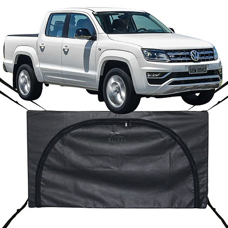 Bolsa Flash Cover Ecobag Caçamba Amarok Nylon Preto Com Ziper 378L