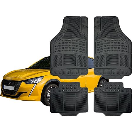 Jogo de Tapete Automotivo Carpete Borracha Completo Peugeot 208 Todos