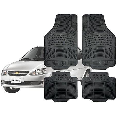 Jogo de Tapete Automotivo Carpete Borracha Completo Corsa Classic