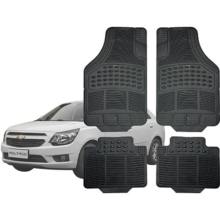 Jogo de Tapete Automotivo Carpete Borracha Completo Chevrolet Cobalt