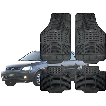 Jogo Tapete Automotivo Carpete Borracha Completo Chevrolet Corsa Sedan