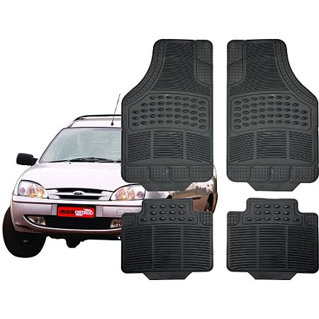 Jogo Tapete Automotivo Carpete Borracha Completo Picape Ford Courier