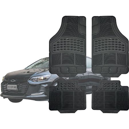 Jogo Tapete Automotivo Carpete Borracha Completo Chevrolet Onix Sedan