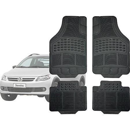Jogo de Tapete Automotivo Carpete Completo Volkswagem Saveiro G5 Á G8