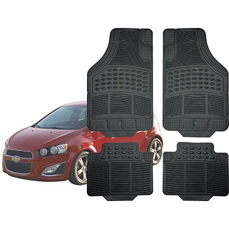 Jogo Tapete Automotivo Carpete Borracha Completo Chevrolet Sonic Hatch