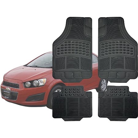 Jogo Tapete Automotivo Carpete Borracha Completo Chevrolet Sonic Sedan