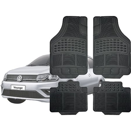Jogo de Tapete Automotivo Carpete Borracha Completo Volkswagem Voyage