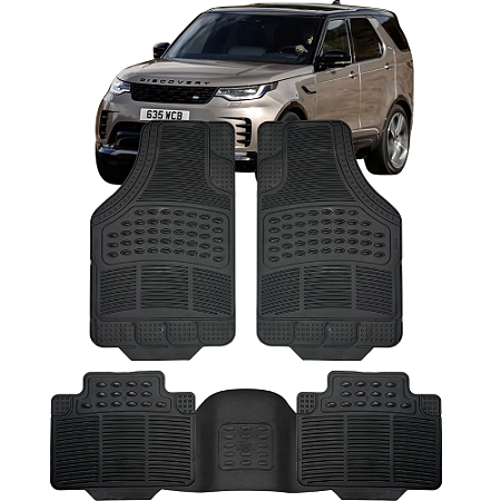 Jogo Tapete Automotivo 5 Peça Borracha PVC + Tunel Land Rover Discovery