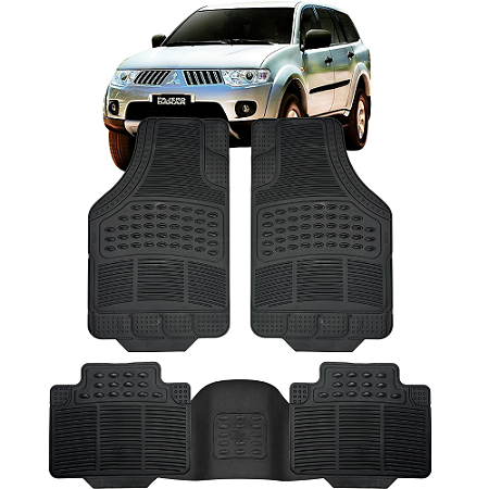 Jogo de Tapete Automotivo 5 Peça Borracha PVC + Tunel Mitsubishi Dakar