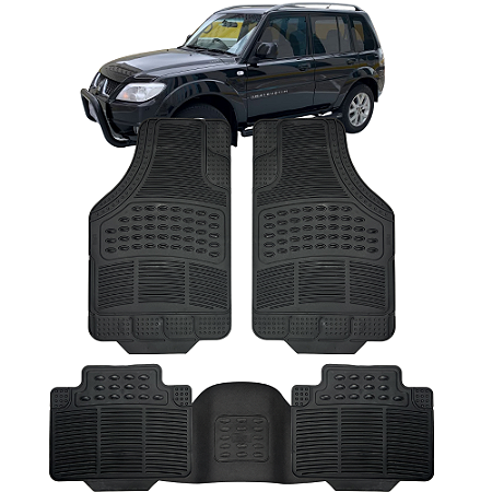Jogo de Tapete Automotivo 5 Peça Borracha PVC Com Tunel Mitsubishi Tr4