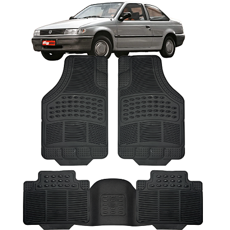 Jogo Tapete Automotivo 5 Peça Borracha PVC Com Tunel Volkswagen Logus
