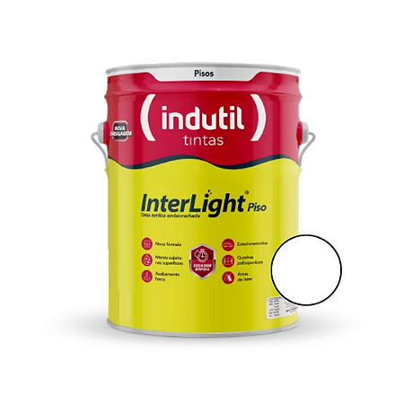 Tinta de Piso Emborrachada Interlight Piso 18L - Branco - Indutil