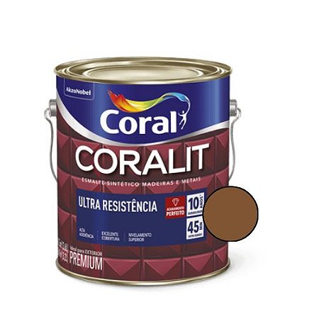 Esmalte Coralit Ultra Resistência Brihante Tabaco 3,6l -Coral