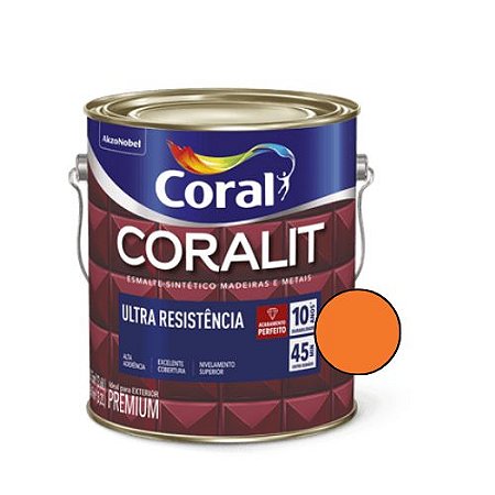 Esmalte Sintético Coralit Ultra Brilhante Laranja 3,6l - Coral