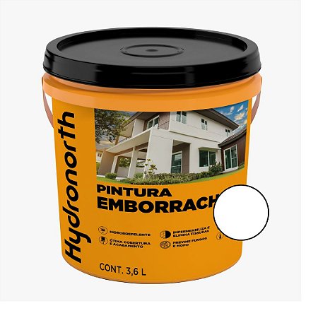 Pintura Emborrachada Fosco Branco Balde  3,6l -Hydronorth