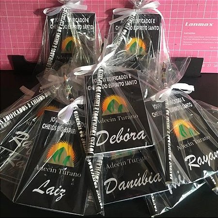 Bloco com lápis personalizado