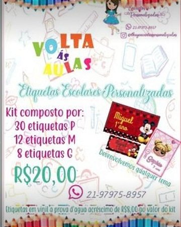 Kit etiquetas