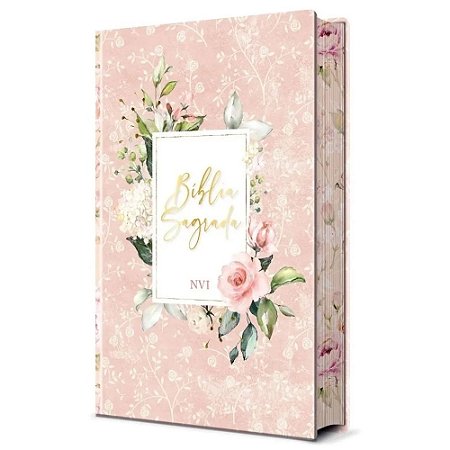 Bíblia Sagrada Flores Rosa
