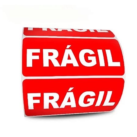 1000un Etiqueta Adesiva Selo Frágil 100x50mm