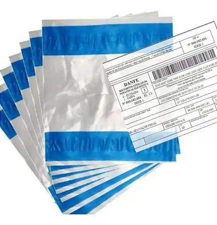 500un Saco Para Nota Fiscal Awb Danfe Canguru Janela 2 Colas 10x12cm