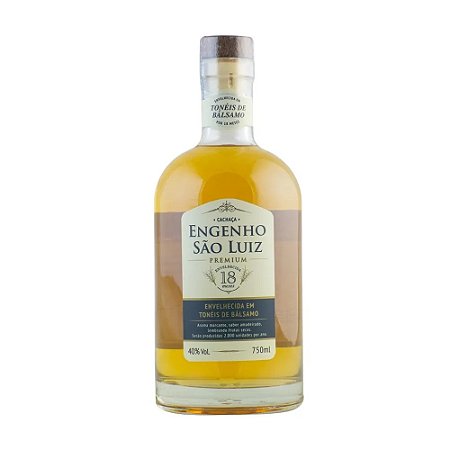 Cachaça Premium Bálsamo 18 Meses Engenho São Luiz 750ml
