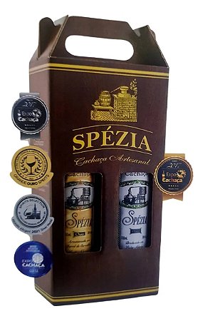 Kit Premium Cachaça Ouro 5 Anos Spezia 700ml + Prata Spezia 700ml