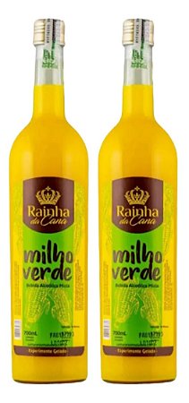 Kit 2un Cachaça de Sabor Milho Verde Rainha da Cana 700ml