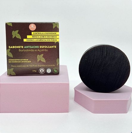 Sabonete Antiacne  Esfoliante Barbatimão e Açafrão