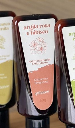 Creme Facial Argila Rosa e Hibisco - 60g
