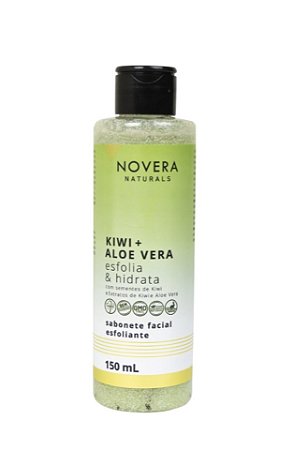 Sabonete Facial Esfoliante Kiwi + Aloe Vera - 150mL - Novera Naturals